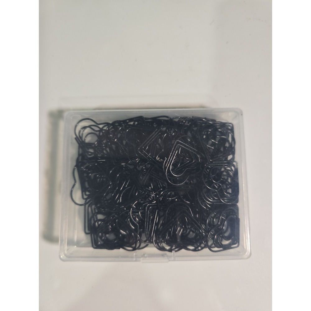 Black Heart Shaped Paper Clips - Pk Of 100
